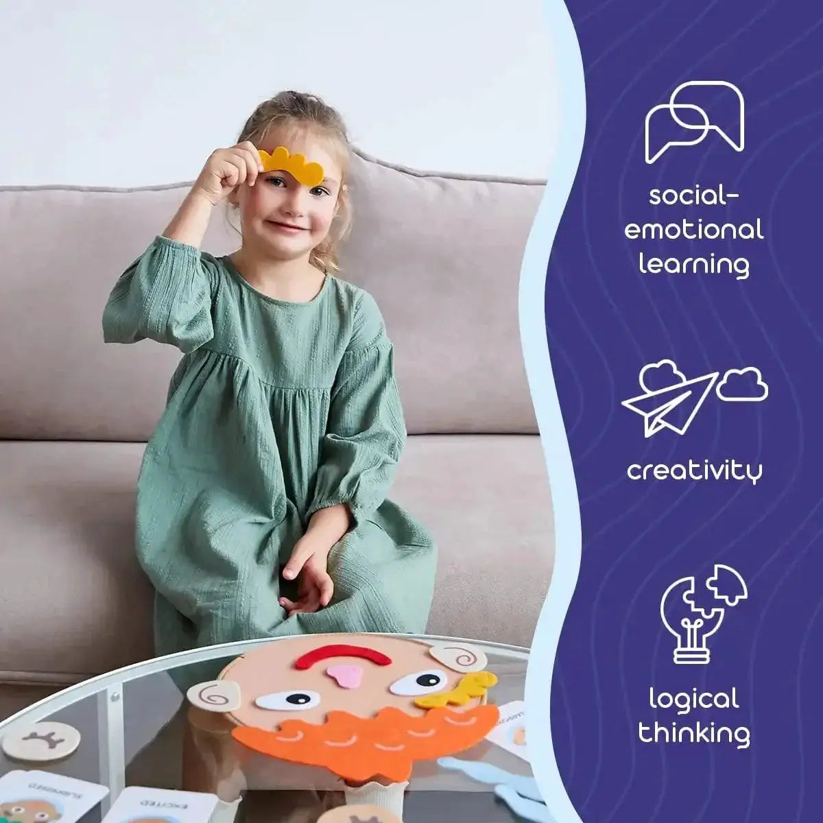 Montessori Emotion Change Facial Expression Game for Kids