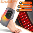 Red Light Cordless Heated Ankle Massager 660nm 40 LED Beads, Vibration Massage Foot Hand Wrap,Ankle Wrist Neck Brace for Choose