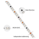 Ultra Narrow 2.7mm WS2812B LED Strip 160 LEDs/m Addressable RGBIC Tape Hooks