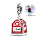 Sterling Silver Bright Red Charm