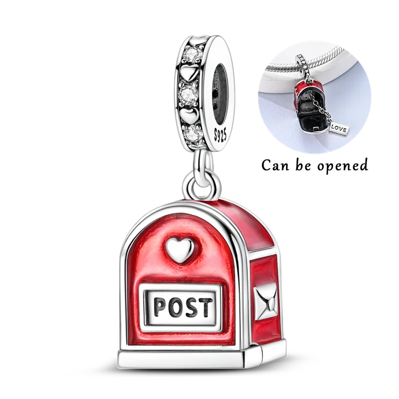 Sterling Silver Bright Red Charm