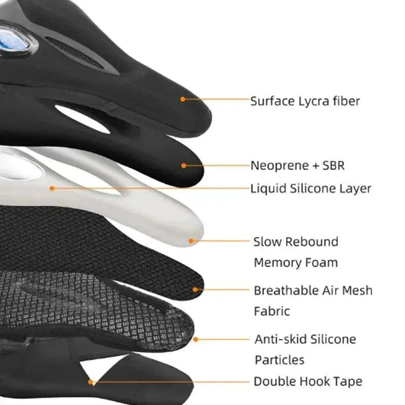 Comfort Gel Memory Foam Bike Seat Cover With Taillights