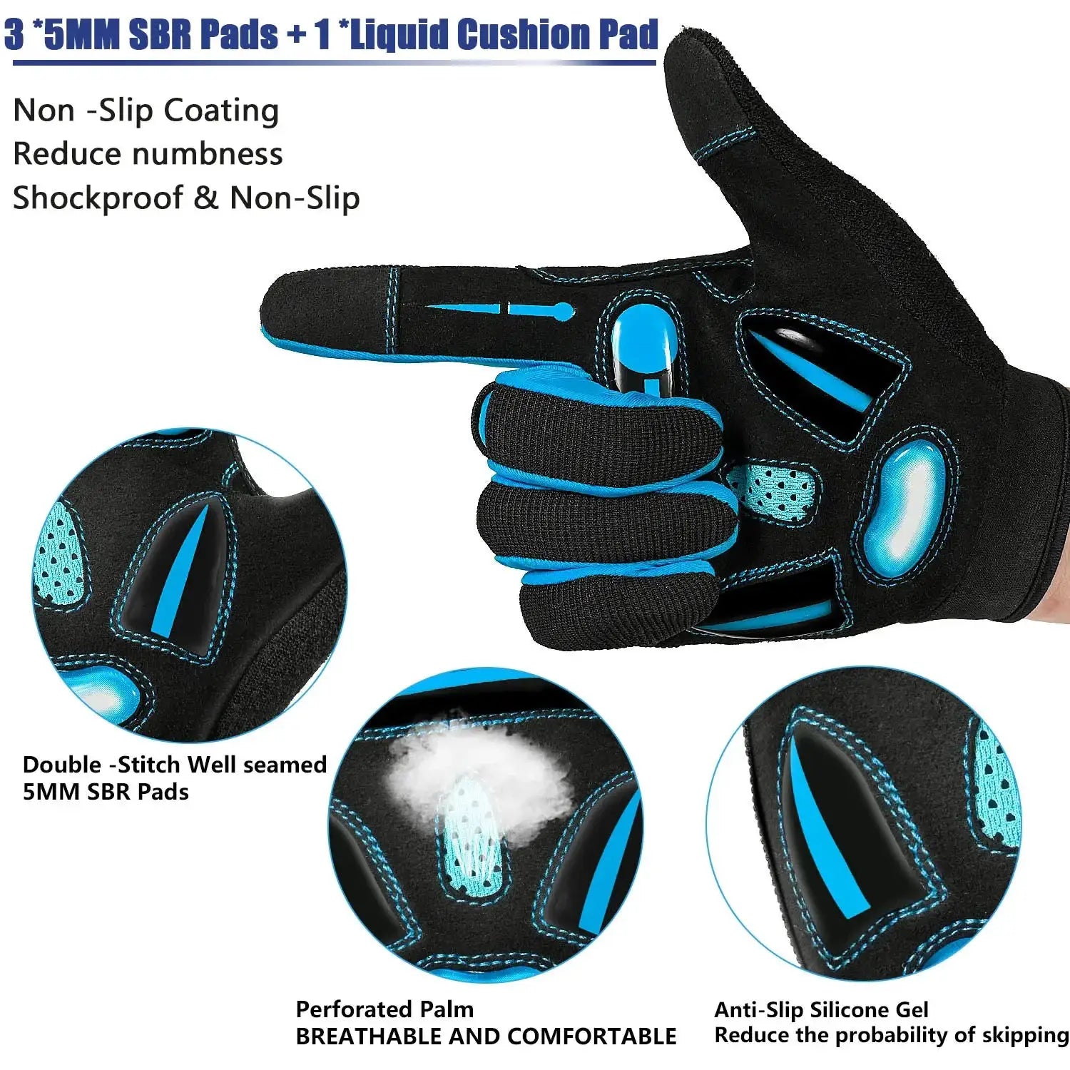 Racing Motocross Gloves Breathable Unisex Non Slip
