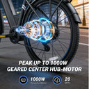 Dyu C5 1000W Electric Bike with Battery