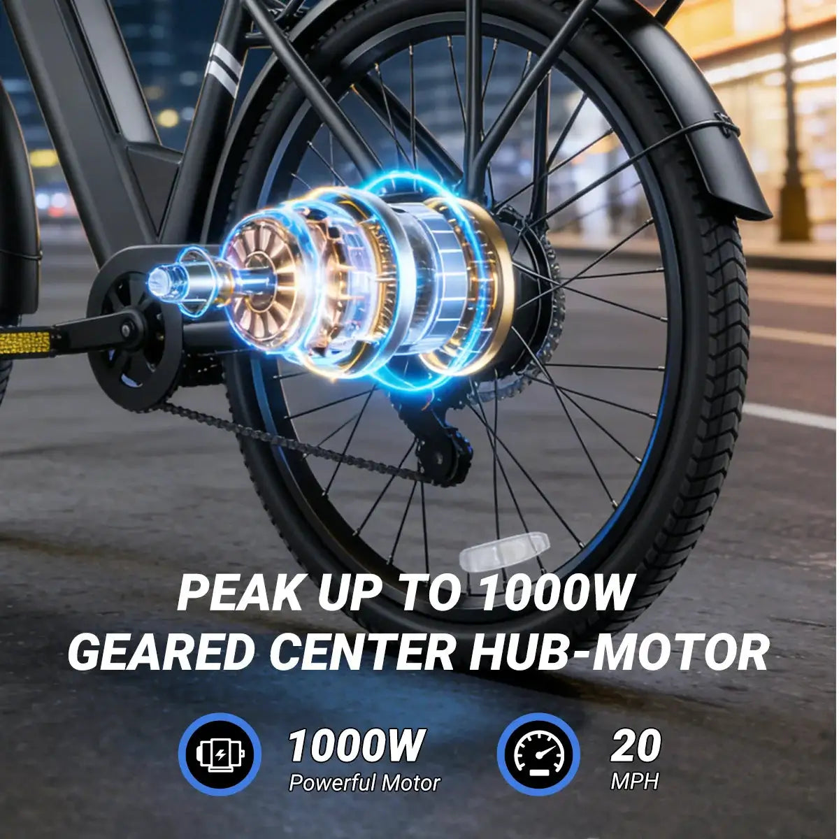 DYU C5 Adult Electric Bike 1000W Motor 480WH Lithium Battery Electric Bicycle ，7-Speed City E-Bike UL2849 Certified