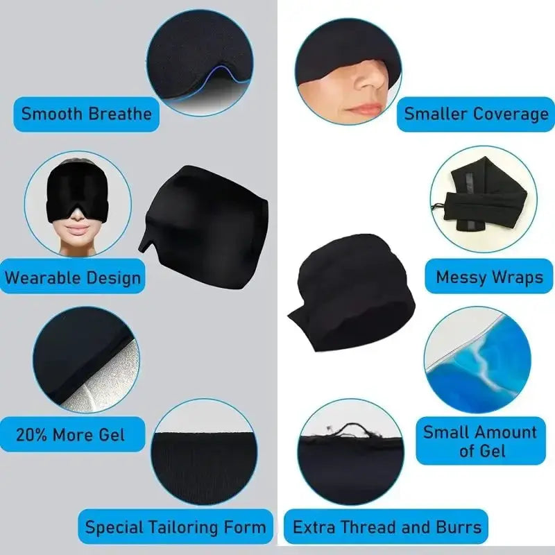 Gel Cold Hot Head Ice Cap Mask For Sleep And Relaxation