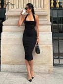 Flattering Halter Maxi Dress for Prom