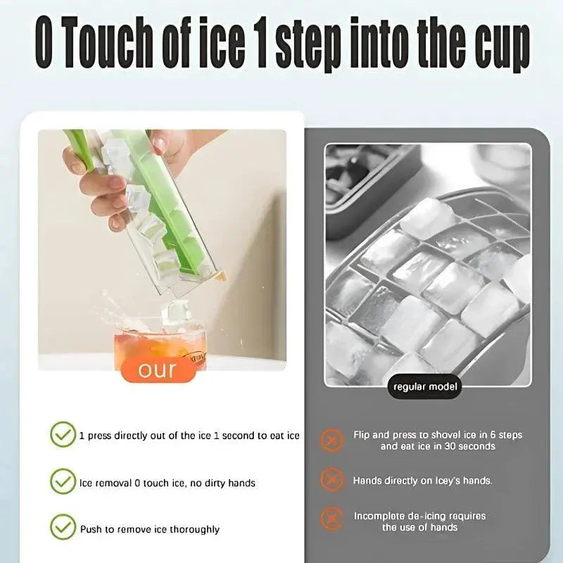 1/3/5PCS One-Handed Pressing Ice Moulds Easy Release 6 Compartments - OurLum.com