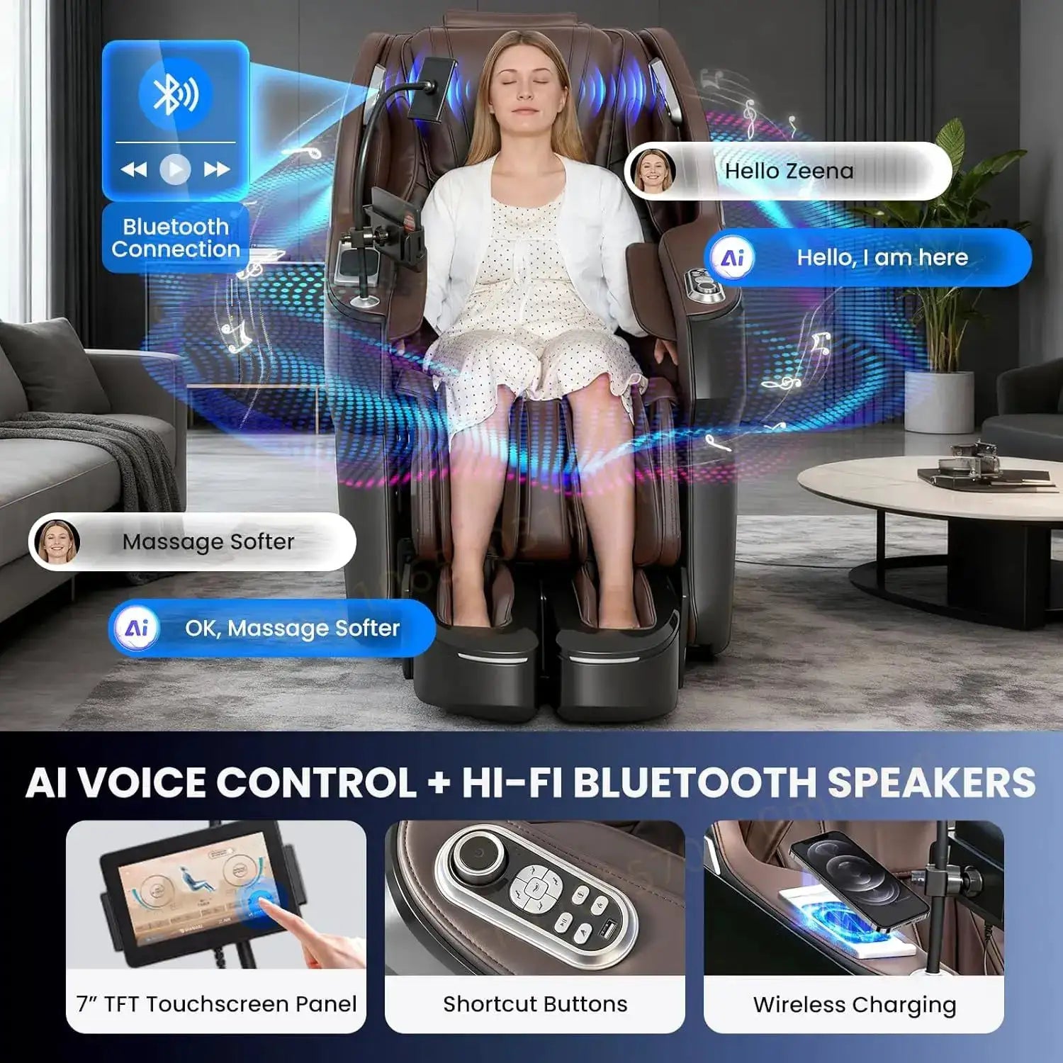 Space Walk & Ankle Stretch 4D Massage Chair Full Body 2026 Zero Gravity SL Track Stretch Massage Chair Recliner with Foot Roller