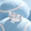 Elegant Sterling Silver Silver Moissanite Gift Ring