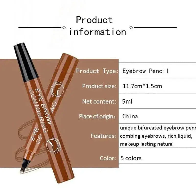 Waterproof Microblading Eyebrow Pencil Define Brows Effect
