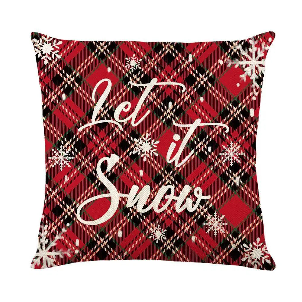 Snowflake Christmas Pillow Covers Set 4 Decorative Cases