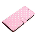 Wave Dot Leather Wallet Case - Smart Card Slots