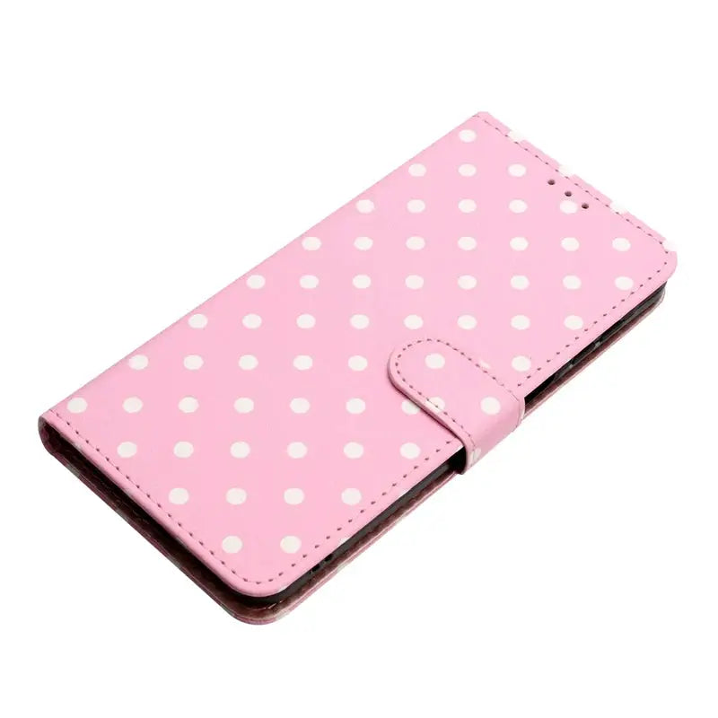 Wave Dot Flip Leather Wallet Card Bag Case for IPhone Air 17 16 E 15 13 11 18 Pro Max 14 Plus 12 Mini 17E I Phone Women Cover