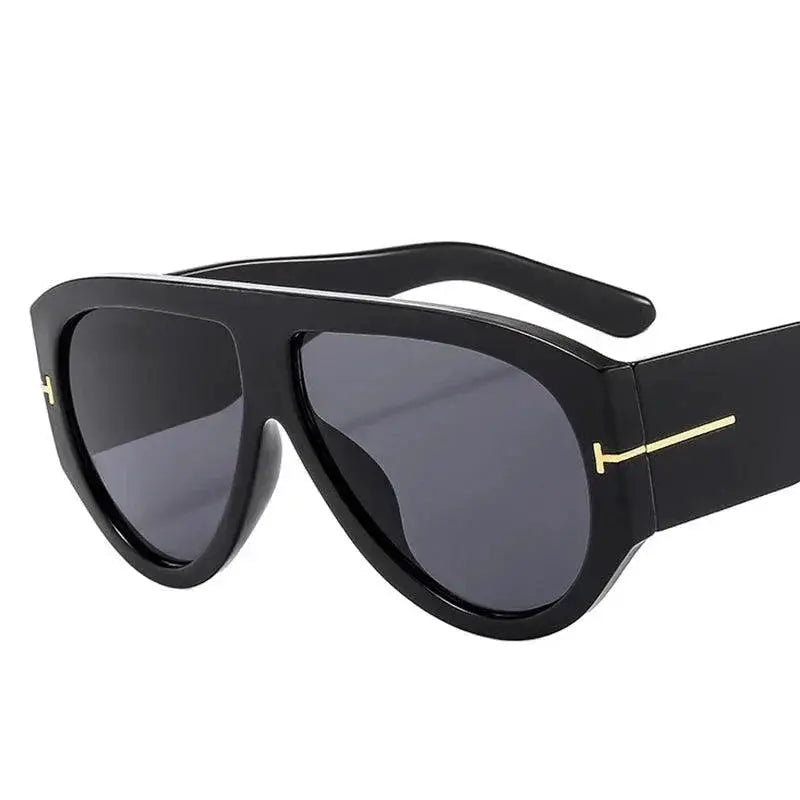 Chic Oversized Pilot Sunglasses For Women Gradient Lenses