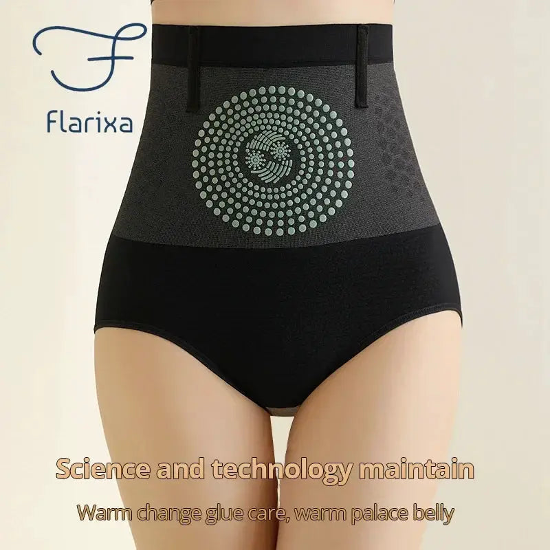 Flarixa Seamless Panties Women High Waist Tummy Control