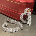 Luxury Wheat Earrings Shiny Zircon Party Charm Jewelry