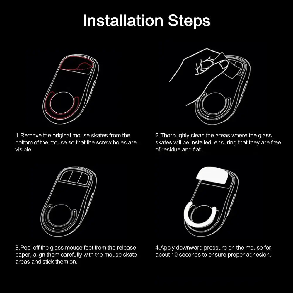 Super Smooth Polished Surface Mouse Feet Skates Fast Smooth Durable Sole for Logitech G PRO Wireless/G PRO 2 LIGHTSPEED Mouse