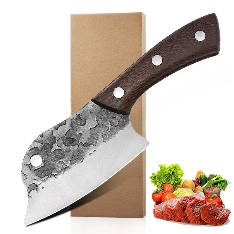 Hand Forged Full Tang Meat Cleaver For Kitchen And BBQ