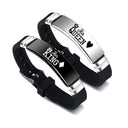Couple Bracelets Set - Adjustable Stainless Steel