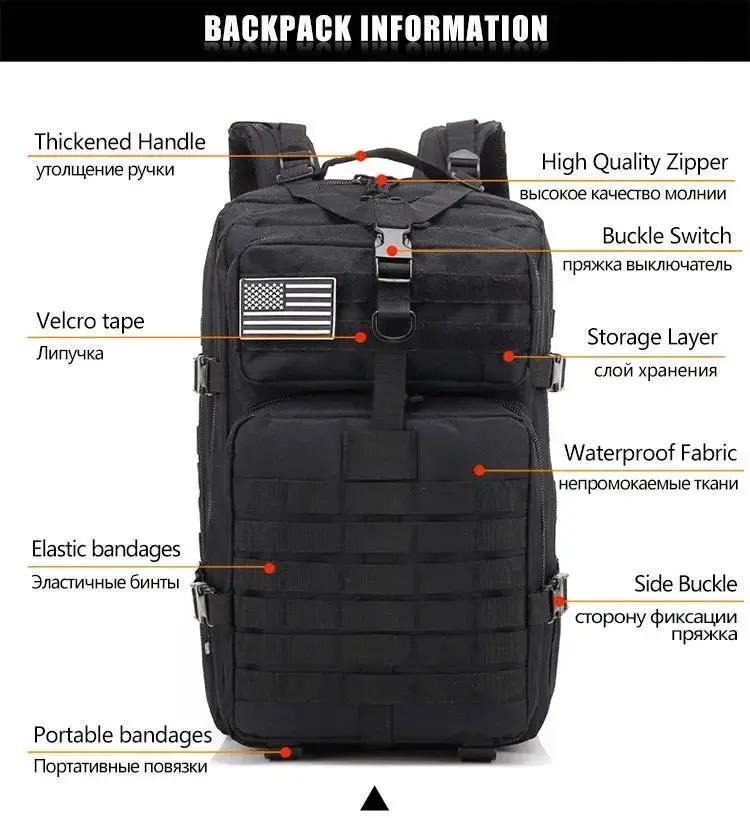 Durable Tactical Backpack for Men — product view 20