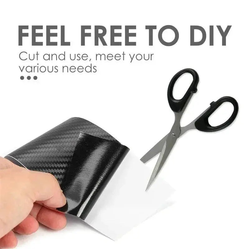 Car Door Sill Protector Carbon Fiber Protection Strip Matte