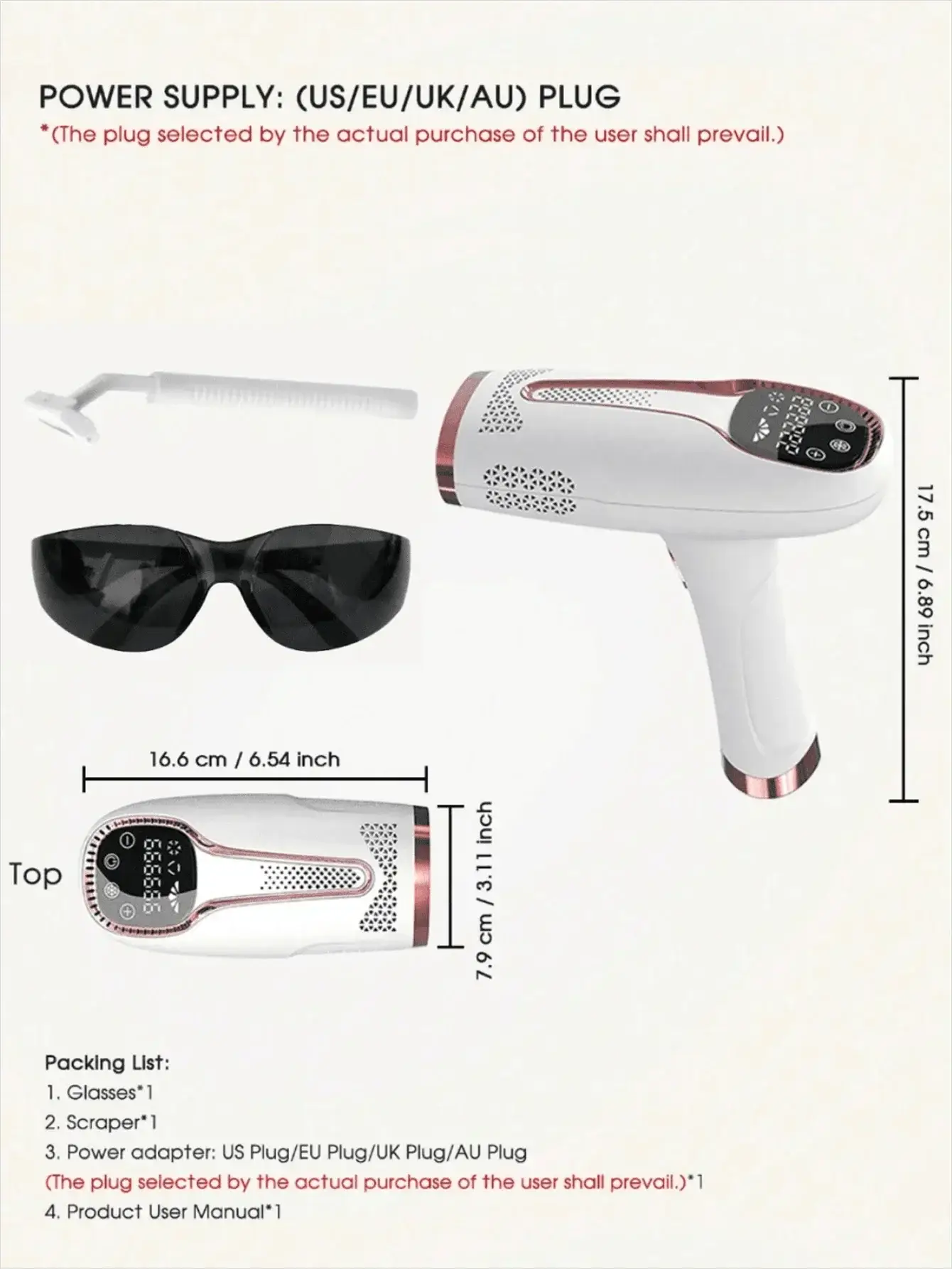 Painless Epilator IPL Hair Removal Device 3 In 1 At Home