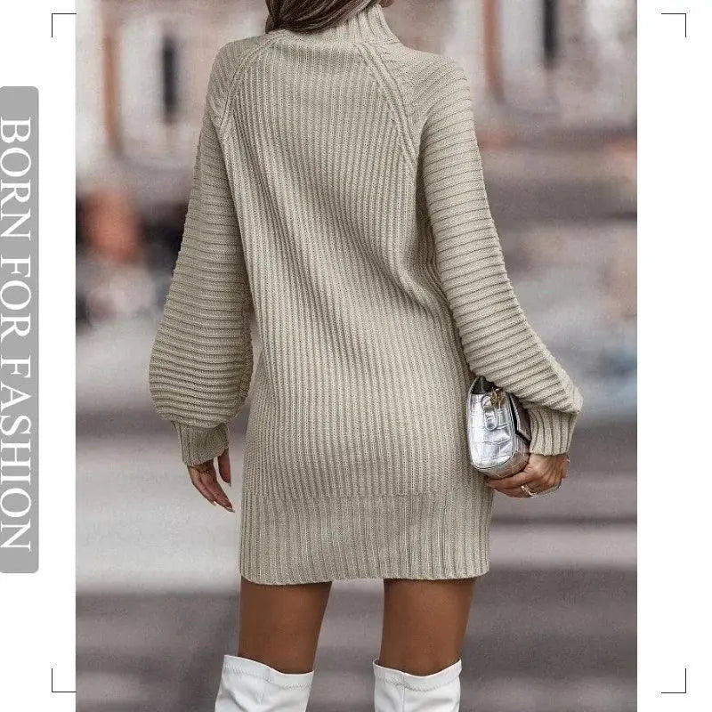 Vintage Winter Knit Dress Cozy Chic Sweater For Women
