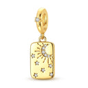 Charm Bead Pendent Silver Gold