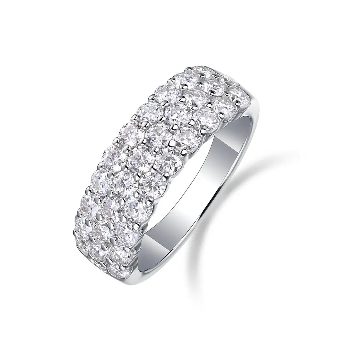 Piece Sterling Silver Silver Moissanite Ring Set — product image 7