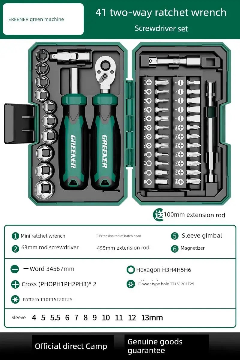 Green Forest Plum Sleeve Repair Tool Allen Wrench Kit