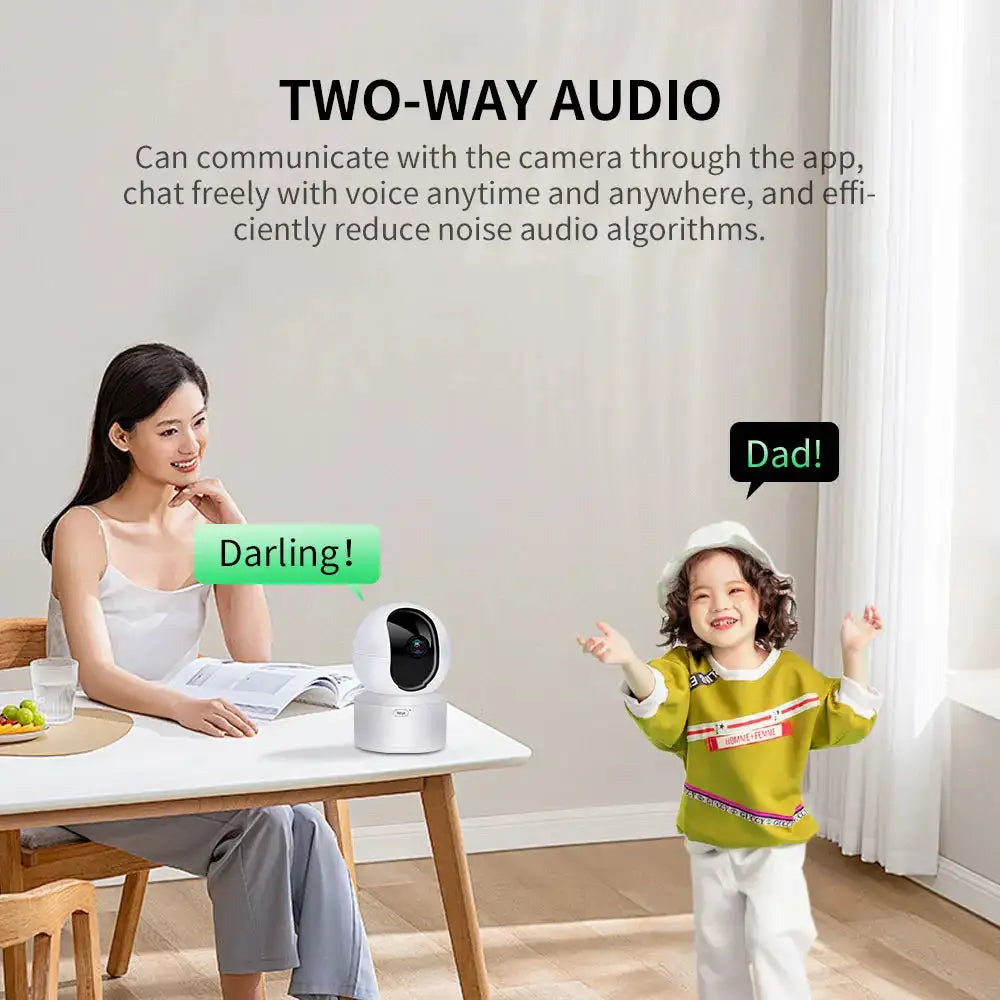 Neye 8MP 4K PTZ WiFi Security Camera Home Indoor 10X Digital Zoom Camera AI Automatic Tracking CCTV Baby Monitor