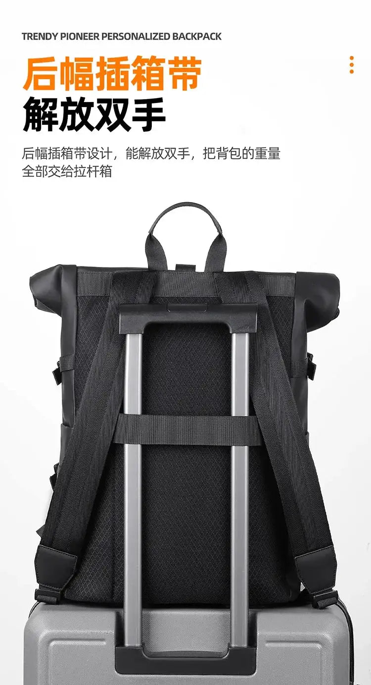 Waterproof Durable Outdoor Backpack Roll Top Fashion Casual backpacks for Hiking Travel Men Women Daily Commute mochilas рюкзак