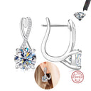 Drop Moissanite Earrings in Sterling Silver