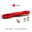 Metal Lock Elastic Shoelaces for Easy No Tie Style