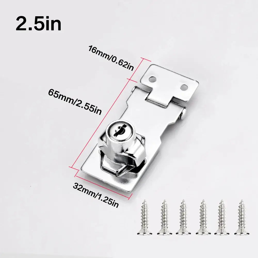 Locking Hasp Heavy Duty Locking Hasp Staple With Keys Padlock Cupboard Shed Garage Lock Office Cabinet Security Lock Hardware