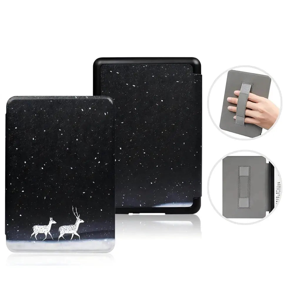 For Kindle Paperwhite 7th 6th 5th Generation Case 6 Inch PU Leather Case with Hand Strap DP75SDI EY21 Paperwhite 3 2 1 Cover
