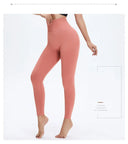 Nude Yoga Pants for Women High Waist Seamless Hip Lifting Fitness Design