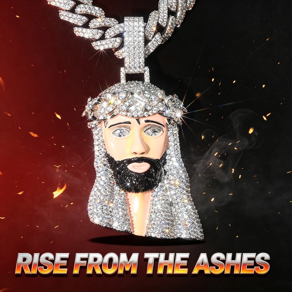 Iced Out Enamel Jesus Face