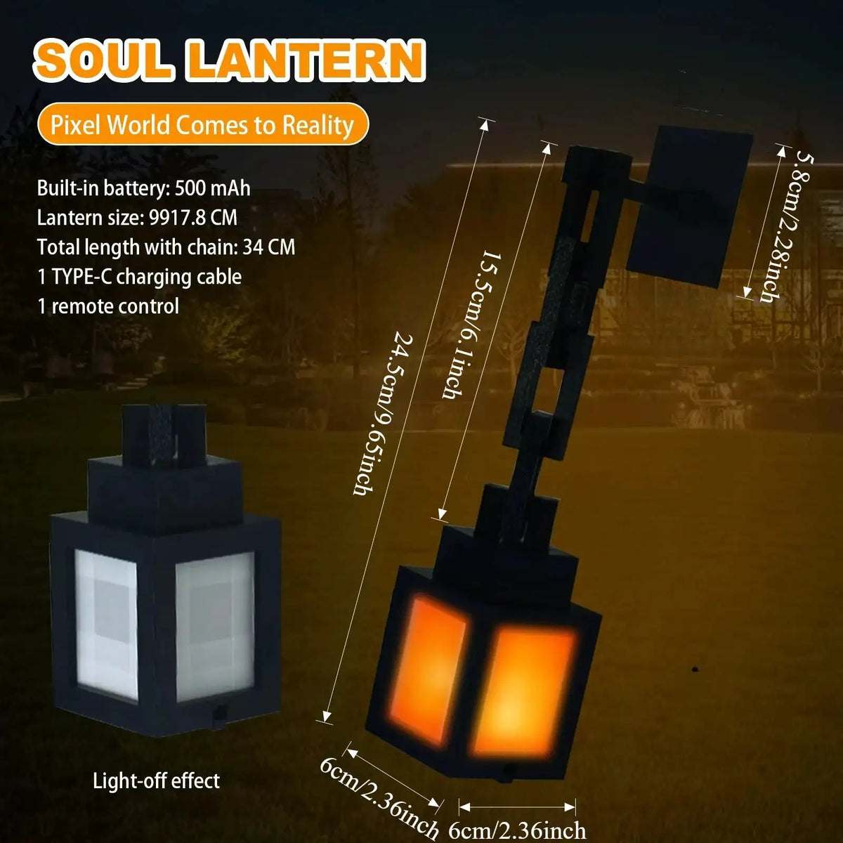 2026 Pixel Style Night Light Portable Lantern Tabletop Ornament 16 Colors RGB Remote DIY Interior Decoration Atmosphere Light