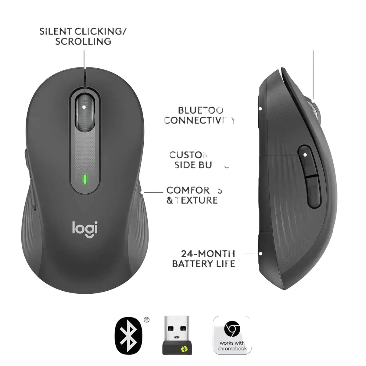 Quiet Ergonomic Mouse for Office Use — product view 1