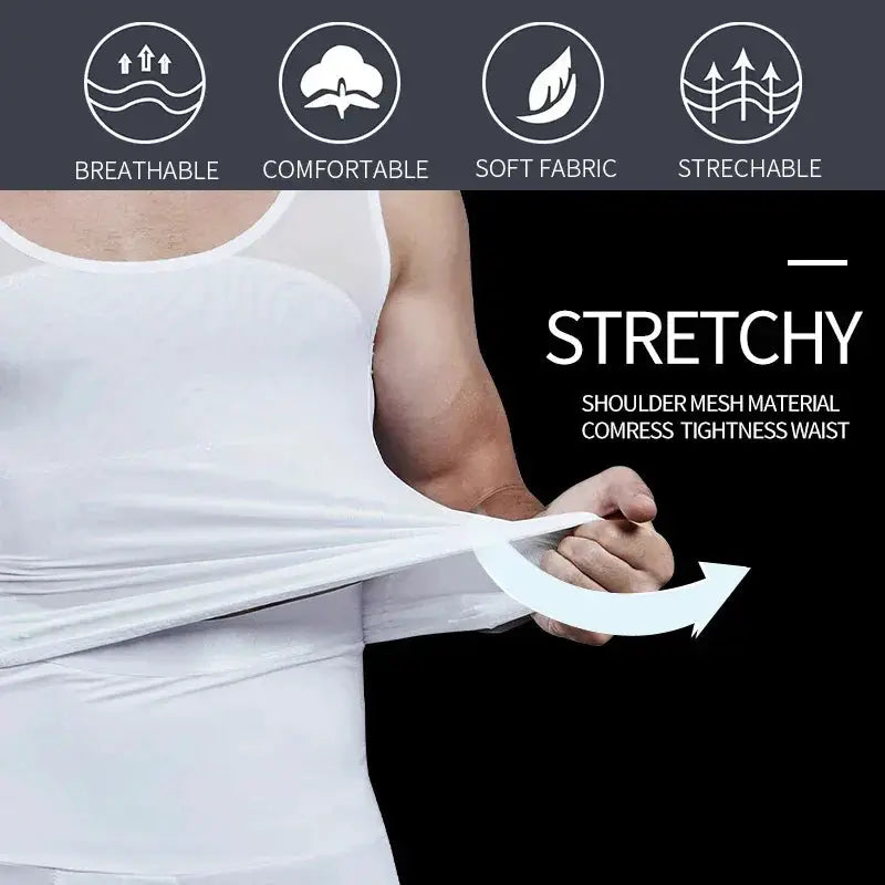Men's Compression Shapewear Vest Conceal Gynecomastia