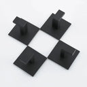 Black Aluminum Wall Hooks Set for Modern Bathroom Organizer