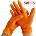 Heavy Duty Orange Nitrile Work Gloves