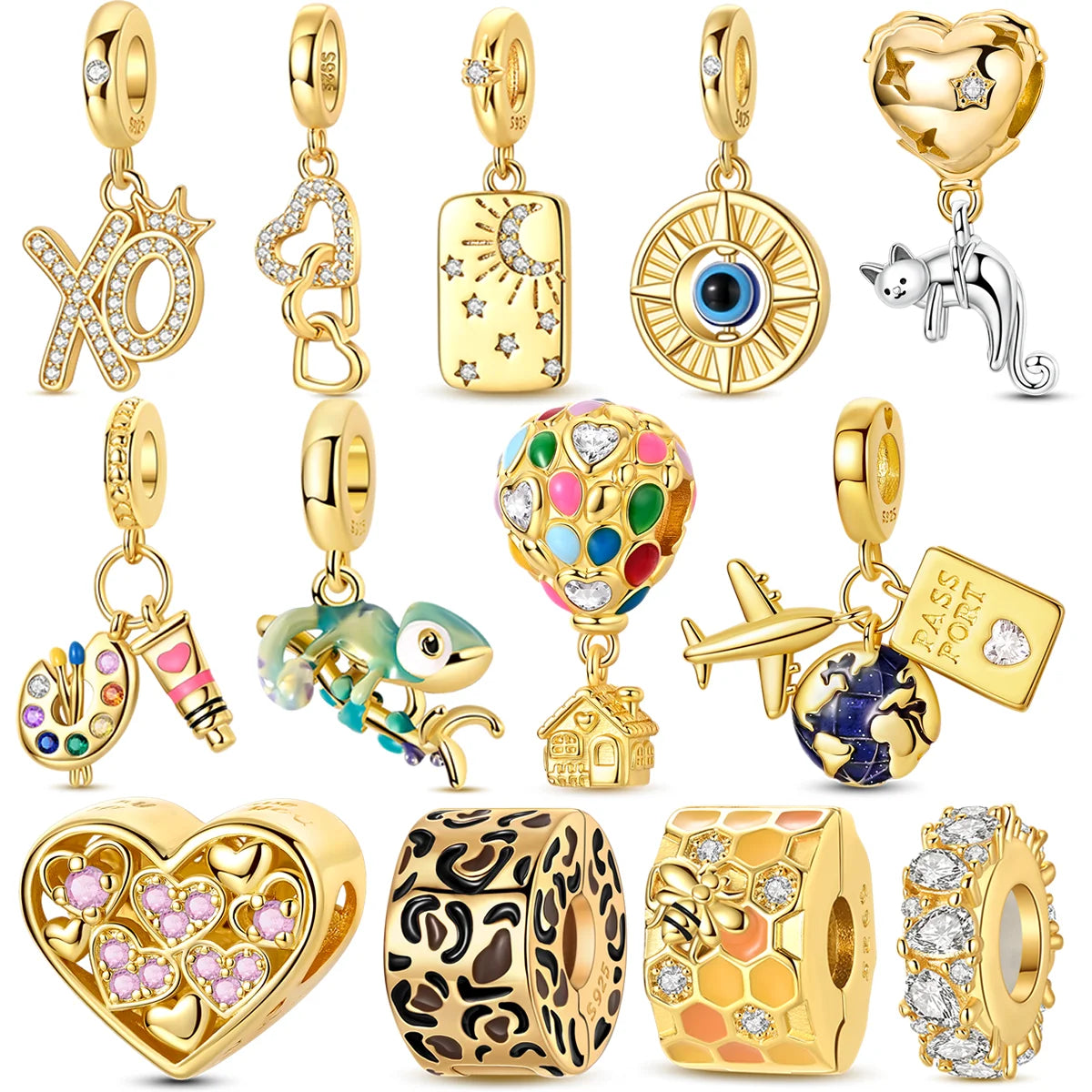 Golden Series Charm Bead Sterling