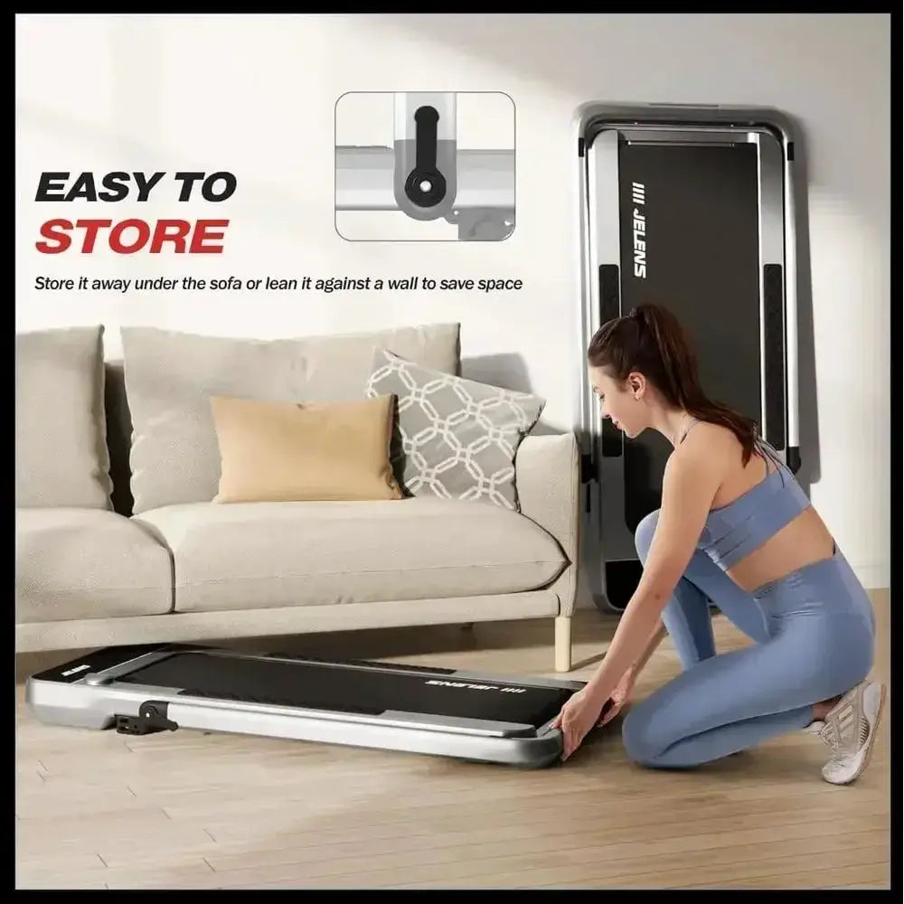 Portable 2-in-1 Incline Walking Pad Treadmill, 330 lbs Capacity, 2.5HP Motor, Gesture Control