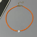 Nature Shell Love Heart Choker Necklace for Girls