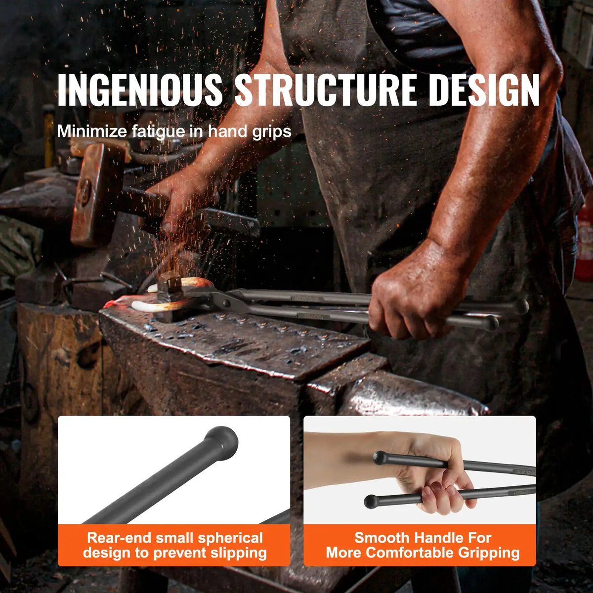 Blacksmith Tongs Set Carbon Steel — product image 4