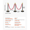 Stanchion Posts With Velvet Ropes Set