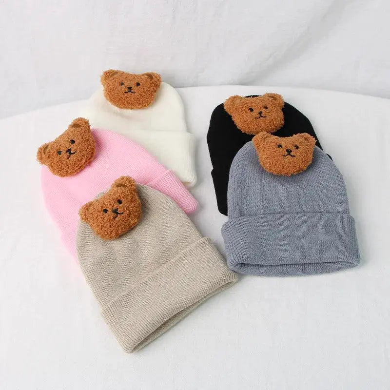Korean Cartoon Bear Baby Hat Cute Winter Warm Toddler Cap